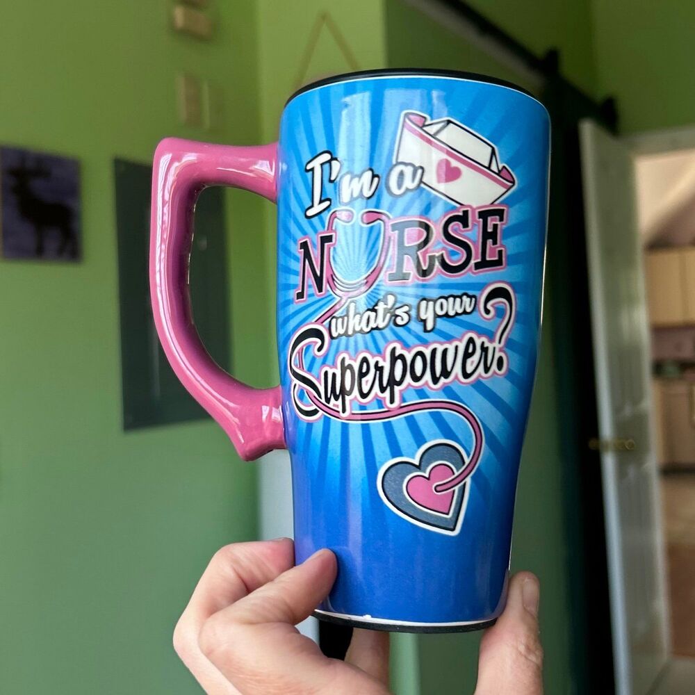 Nurse Hero Ceramic Travel Coffee Tea Mug - Picture 4 of 7